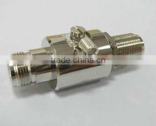 RF connector, N female to N female, bulkhead, lightning arrester, surge protector