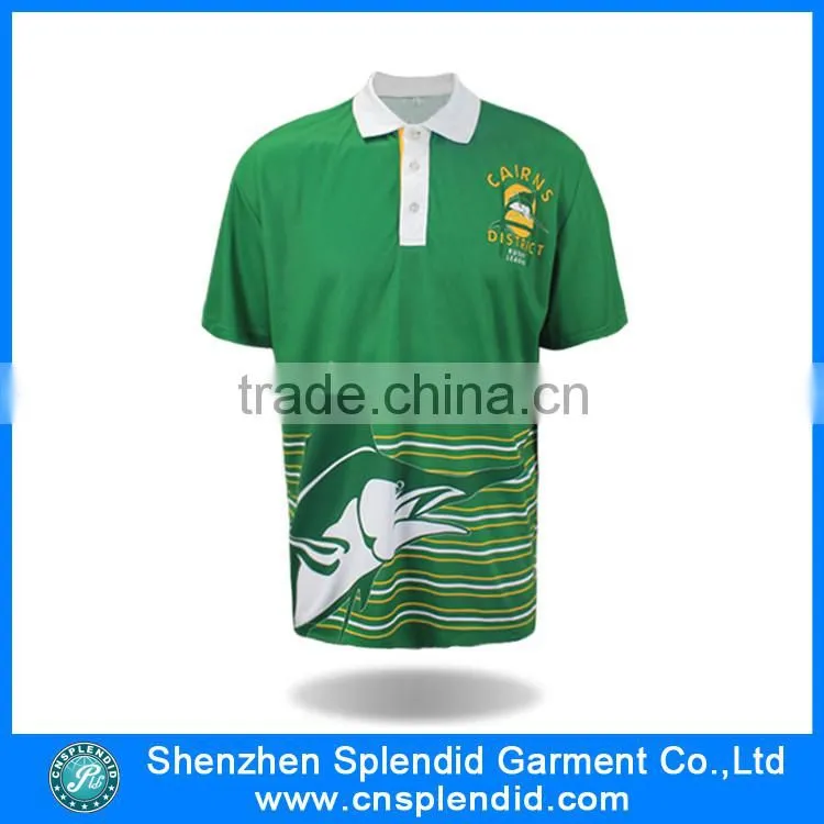 guangdong custom clothing plus size shark printing polo t shirt