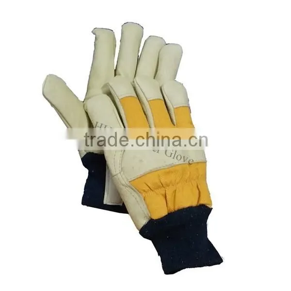 pig skin leather wrok glove leather gloves with studs