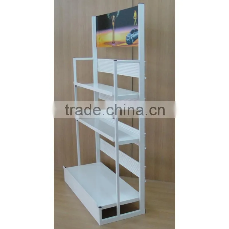 high quality strong 3 tier metal lubricant display stand with great price