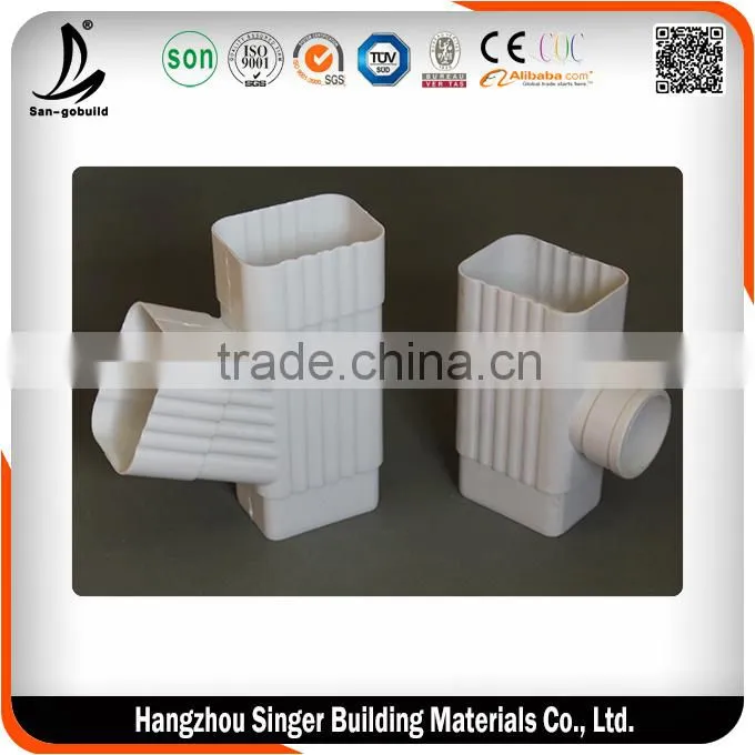 Colored PVC Rain Gutter for Building's Rainwater Drainage System
