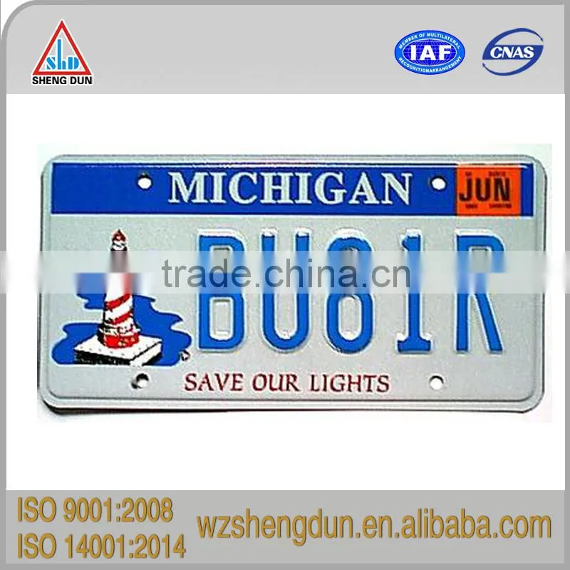 High Security illuminated US decorative Aluminum License Plate