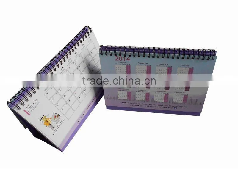2014 spiral desk calendars / promotional calendars /table calendars