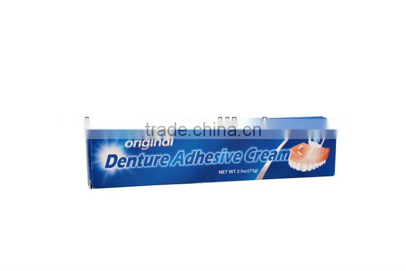 Oral care long shelf denture adhesive cream
