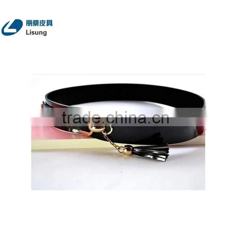 Fashion Studs Genuine Leather Women Waist Belt With Tassel