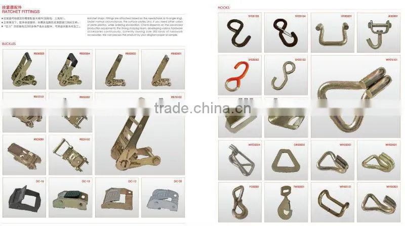 polyester cargo ratchet lashing strap