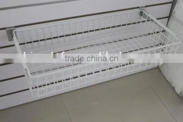 Powder Coat Metal Wire Basket Supermarket Storage Basket