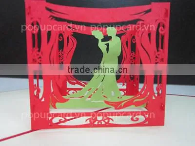 Viet Nam Girl 3d pop up greeting card