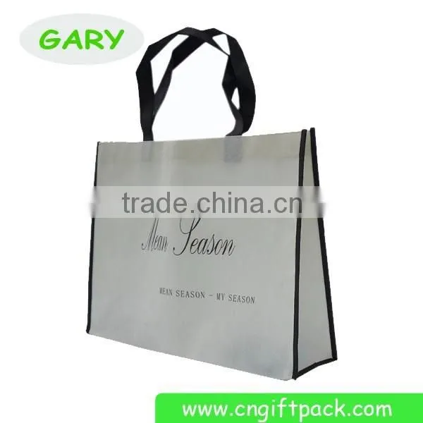 Grey Non-woven Tote Bag Print Tote with Label