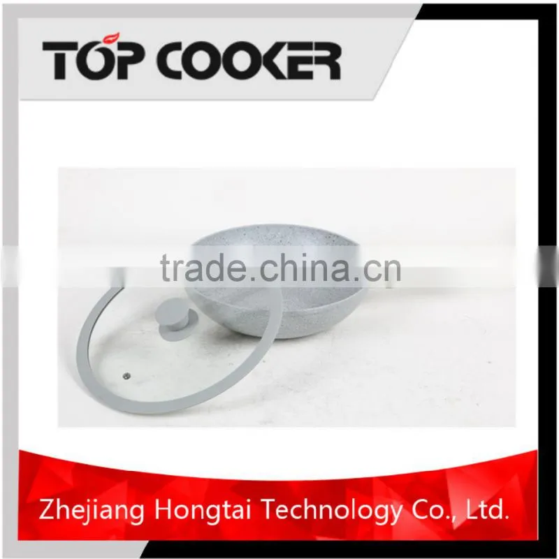 Forged aluminum marble korean king wok burner with lid