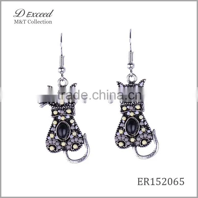 2016 Fashion Designs Ladies/Women's Jewellery Earrings Italian French Black Cat Stud Earrings
