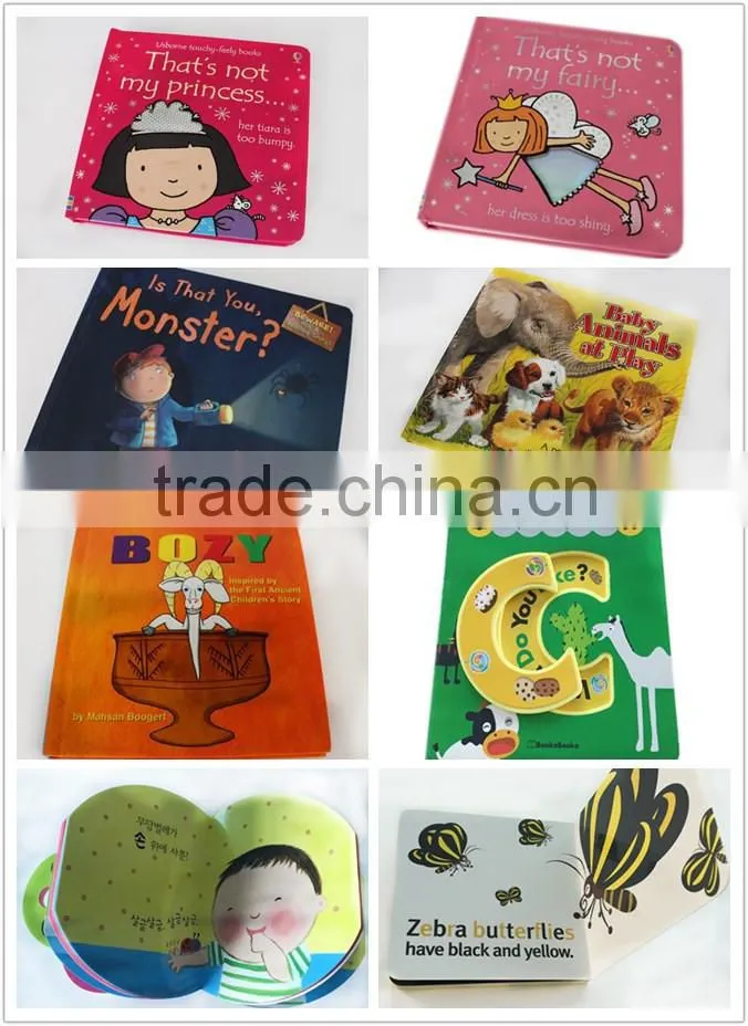 Colorful high quality children english book, cardboard book printing
