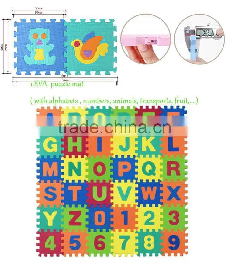 EVA Foam Alphabet Puzzle Mat for Kids Colorful EVA Sheet