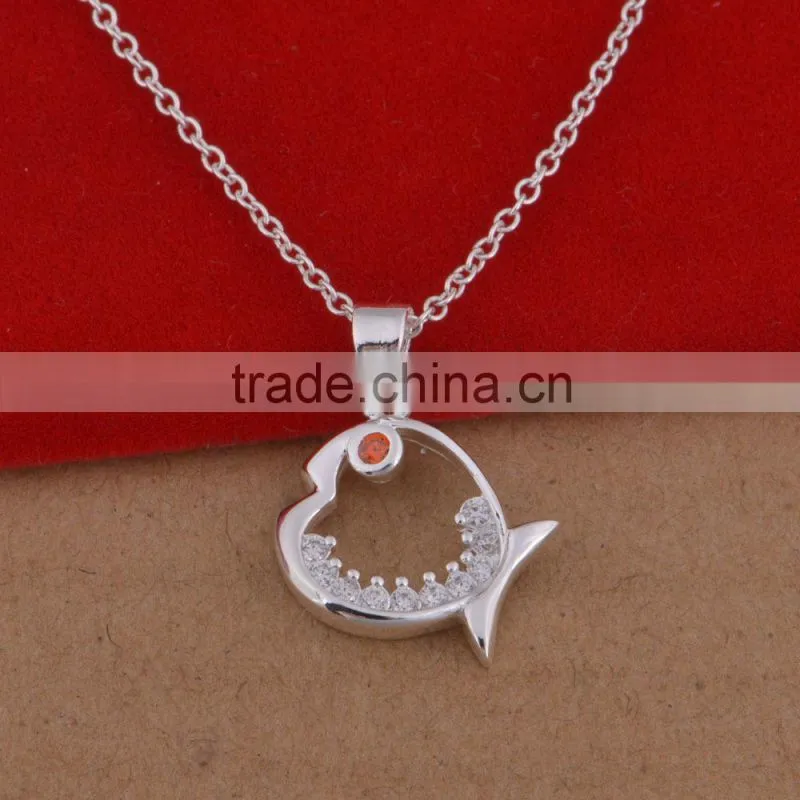 heart model 925 sterling silver jewelry wholesale necklace
