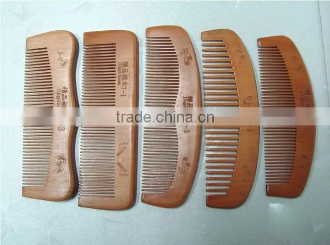 Hottest keep healthy personalized wide tooth natural wooden hair brush comb