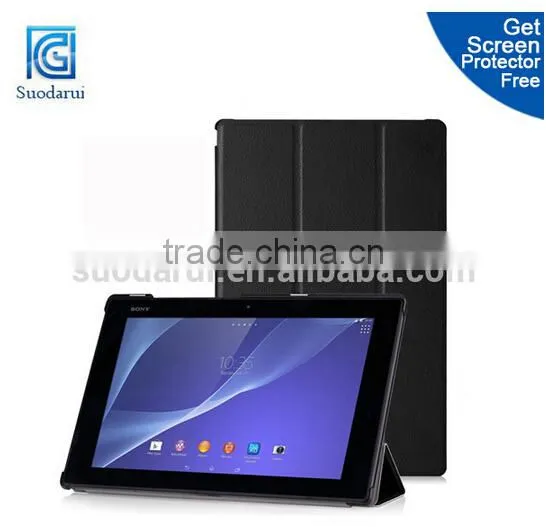 Ultra Slim leather Flip stand-up case for Sony Xperia Tablet Z2