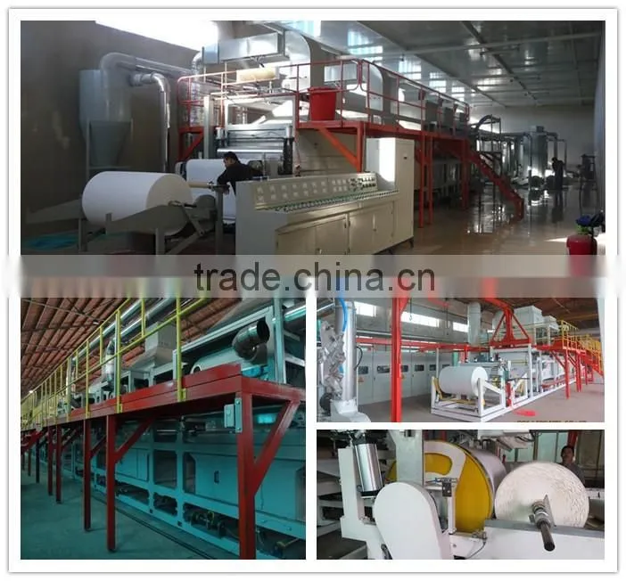 Water absorbent airlaid core making machine, Water absorbent airlaid core production line for sanitary napkins
