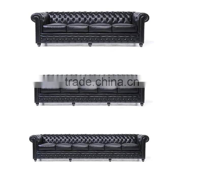 Chesterfield Showroom Brighton Black Set sofas
