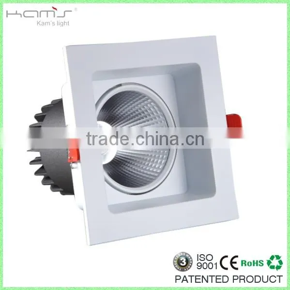 Adjustable 15W White Square LED Downlights / China Square LED Downlighting Wholesale