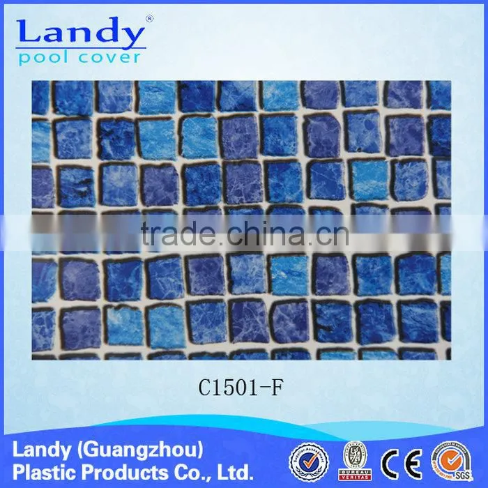 Simple pvc vinyl plastic plaid swimming pool liner