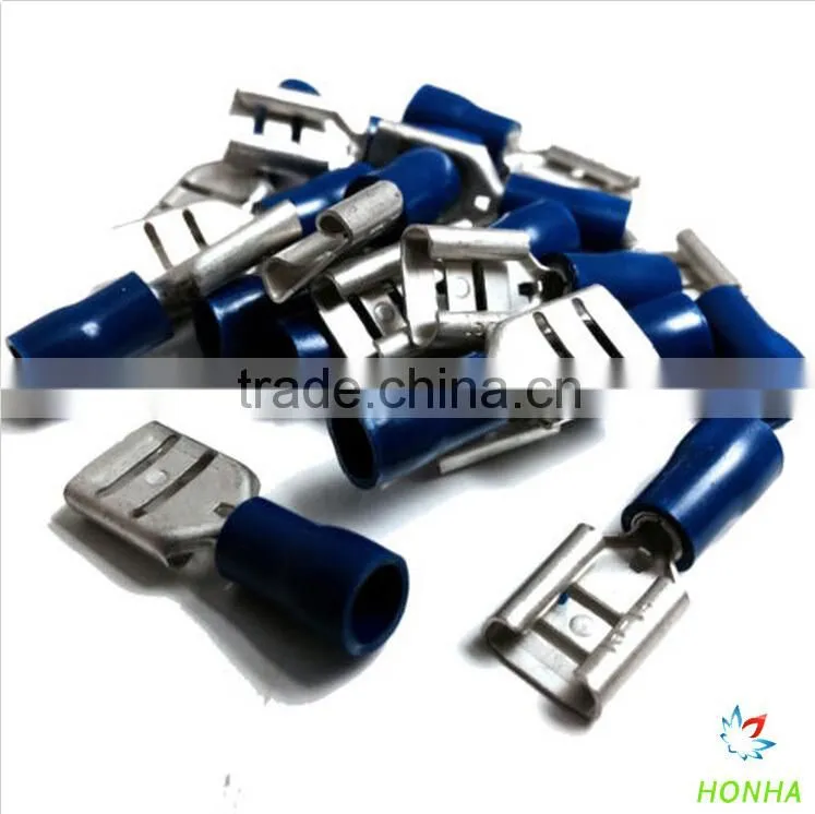 BLUE FEMALE 8.0mm PUSH ON CONNECTORS ELECTRICAL TERMINAL AUTO WIRING BF8008VR