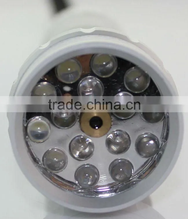 15 LED and 1pc laser Aluminum flashlight
