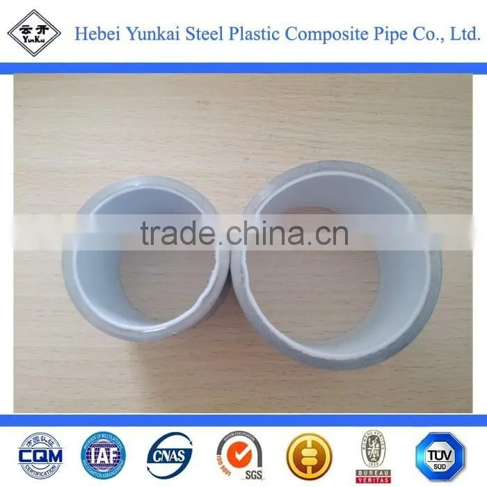 inner Pe lining and outer galvanized carbon steel hot water pipe