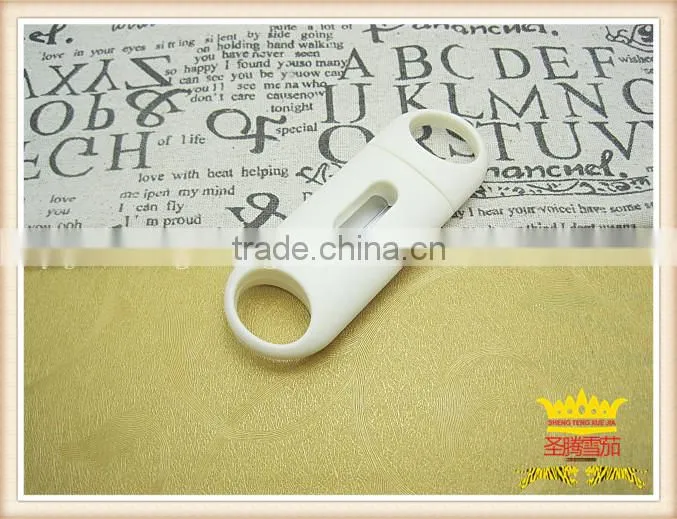Black plastic cigar scissors, cigar cutter
