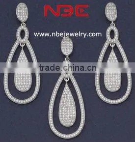 925 sterling silver jewelry set with AAA CZ stone
