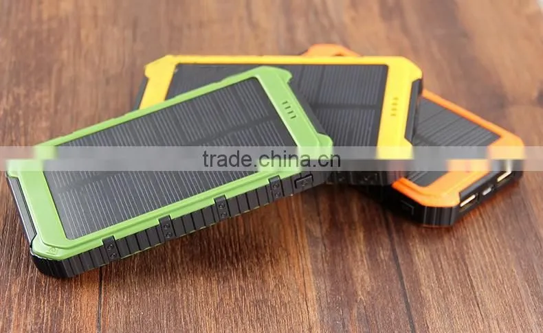2016 new model solar power bank , universal portable solar power bank with dual output