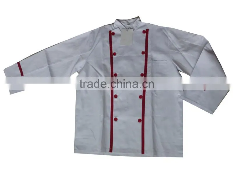 green piping chef coat,executive chef uniform,short sleeves chef coat with embroidery