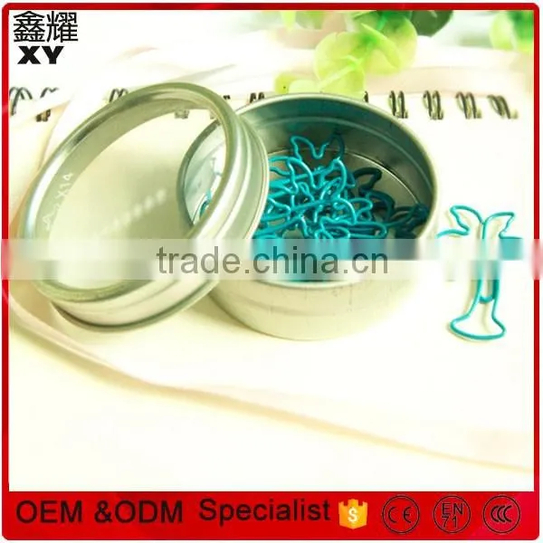 Golden color book shape paper metal clip for school