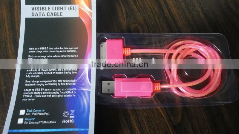 USB EL wire for computer-mobile charging and data transmission Language Option French