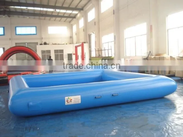 2016 Selling middle blue inflatable rectangle swimming pool