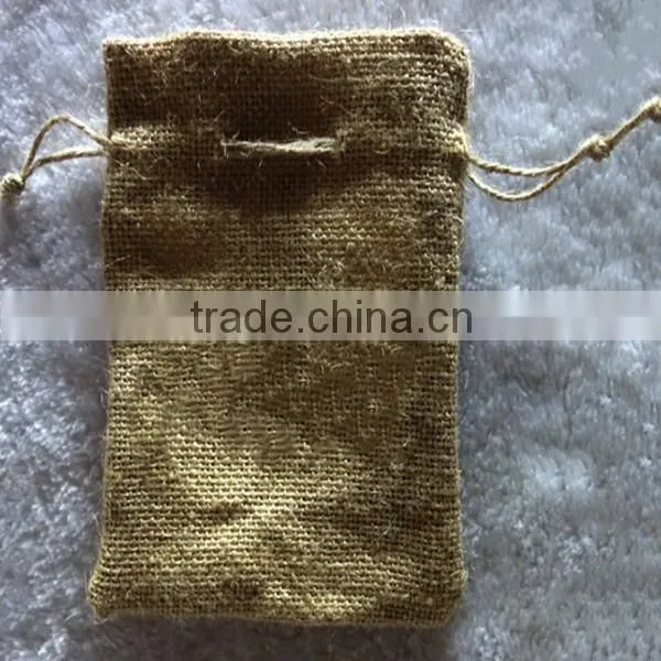 linen hemp drawstring bags with logo ribbon