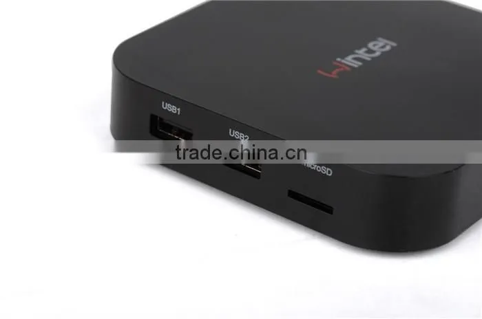 Original Wintel W8 Mini PC Box with window 8 8.1 OS Intel Quad Core 1.33GHz CPU 2G RAM 32G with Bluetooth