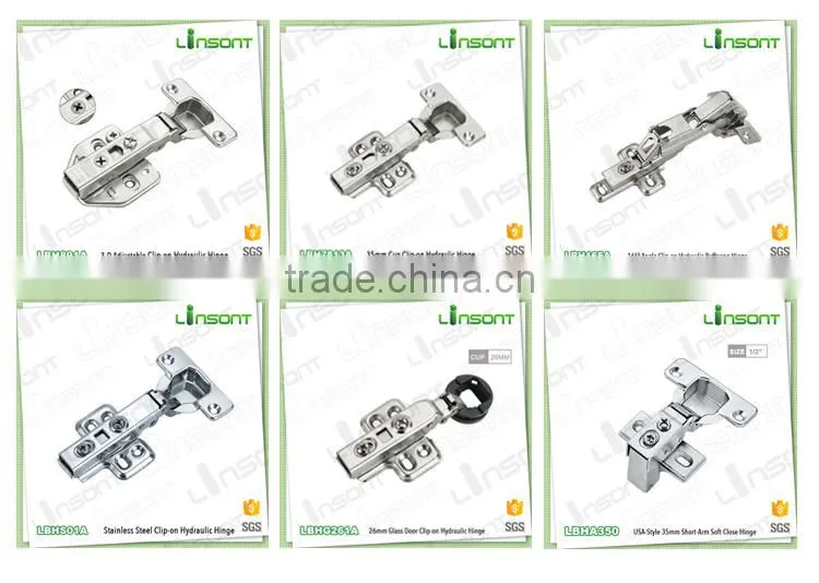 China manufacture soft close clip on shower door hinge furniture accessories cabinet hinge