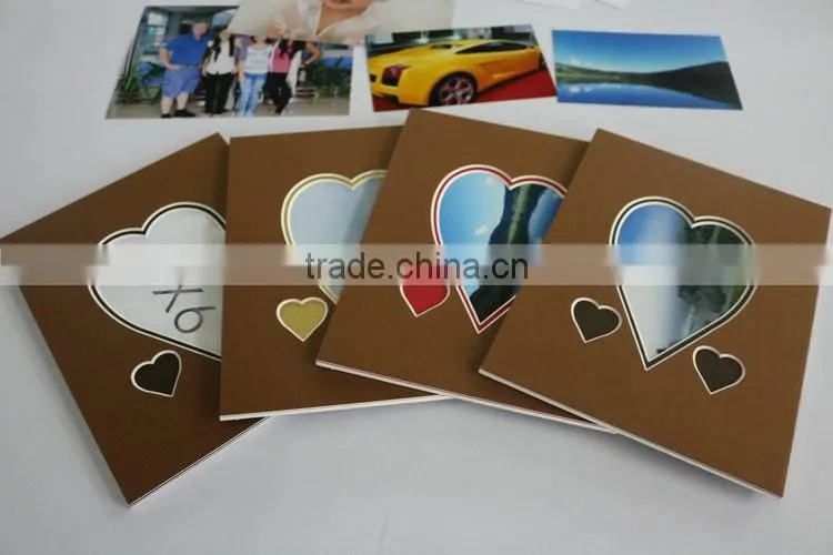 Promotional gift put insert photos 4x6" cream paper photo frame