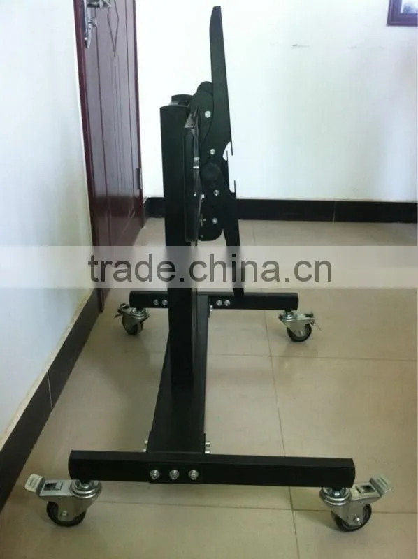 2013 moveable plasma lcd adjustable steel cart TV mount