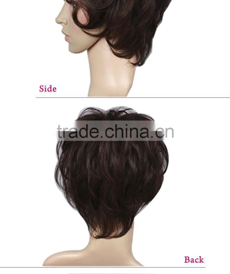 2014 New fashion style Heat synthetic Fiber short lace front wigs