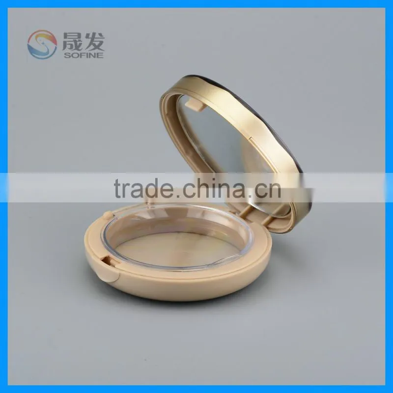 Fashion cosmetic compact powder case with mirror
