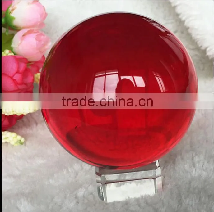 2016 Crystal personalized crystal ball with woonde base