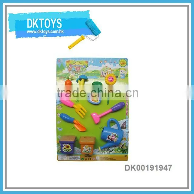 Certificated Plastic Farm Toy Play Happy Farm Tools Set Toy EN71