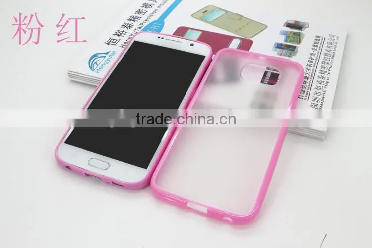 2015 new design wholesale phone case for samsung s6 ,tpu+pc case for samsung galaxy s6
