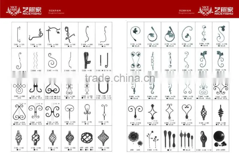 Decorative Garden Fence Wrought Iron Flowers