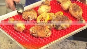 Pyramid pan silicone cooking mat fat reducing
