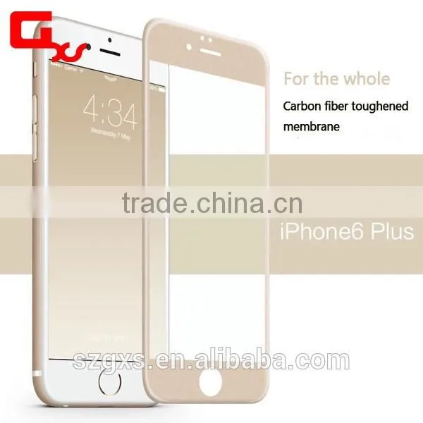 carbon fiber toughened membrane full cover for iphone 6 glass screen protector for iphone 6S