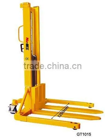 Hydraulic Hand Lifting Stacker with Straddle Leg
