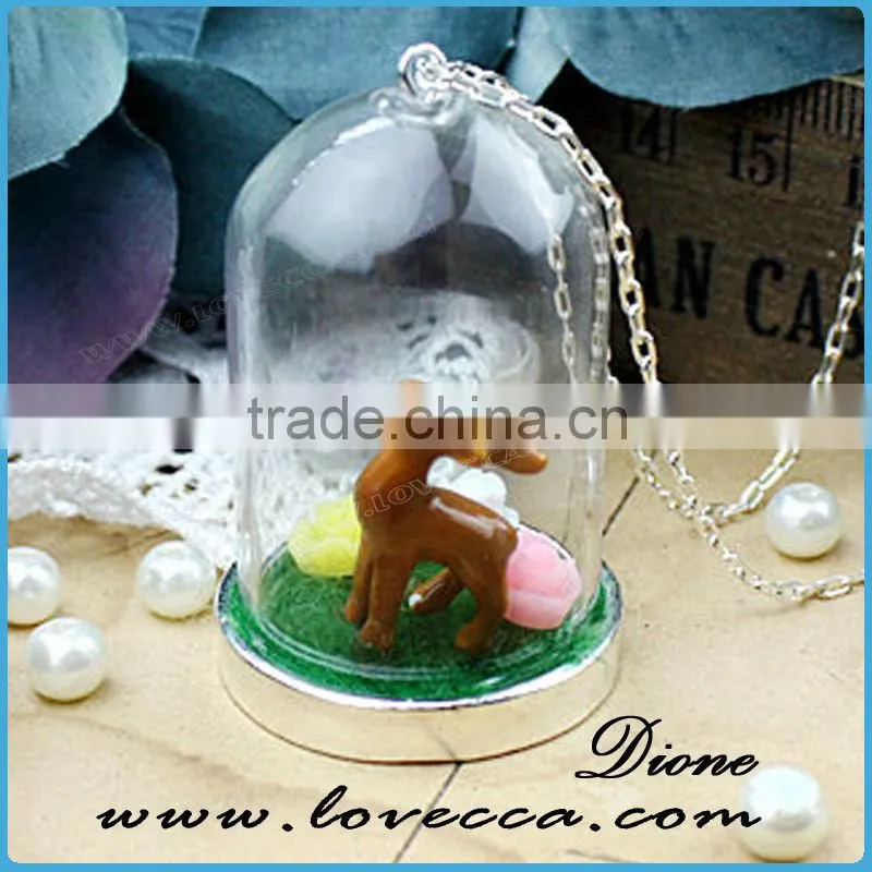 blown hollow glass beads,miniature clear glass bottle pendant,boutique ribbon bows
