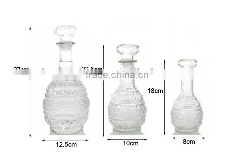 1000ml glass whisky decanter with glass cork
